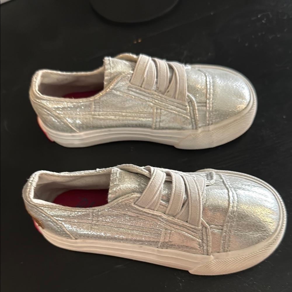 Blowfish Silver Sneakers Slip-On Elastic Panels
